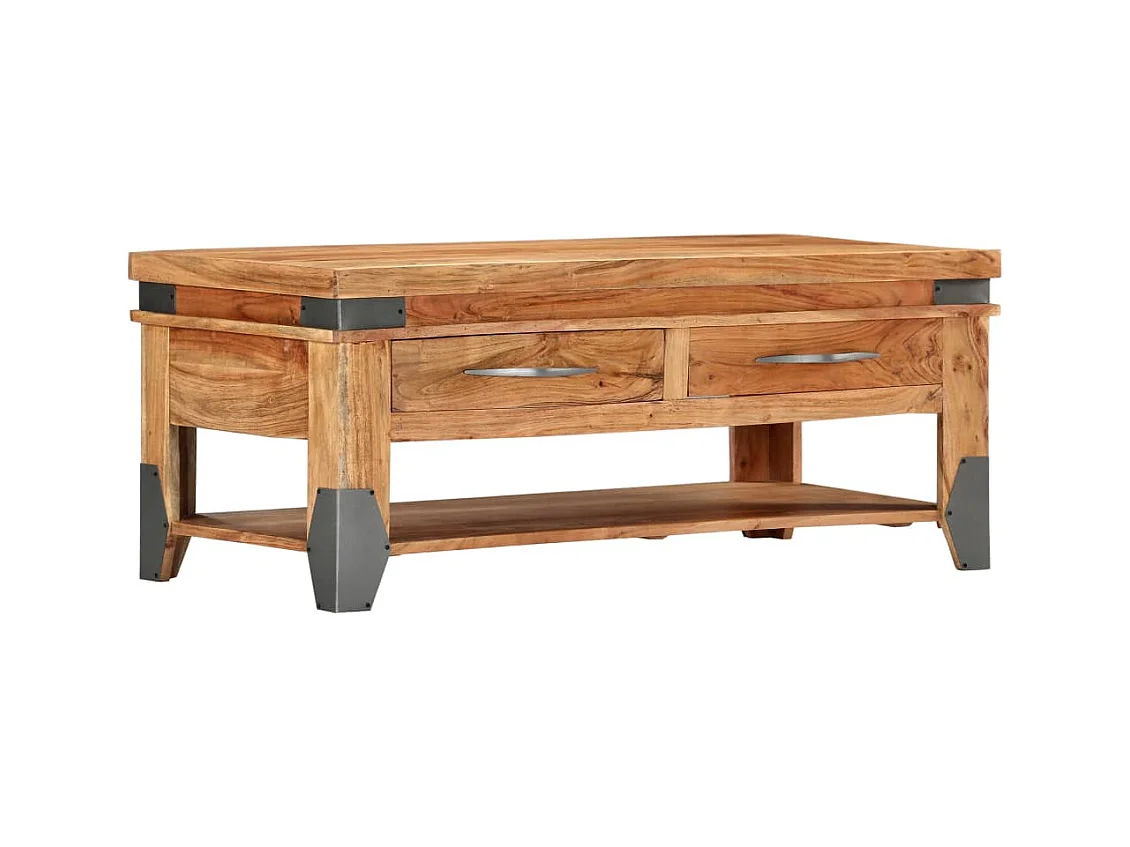 Couchtisch 110x52x45 cm Massivholz Akazie