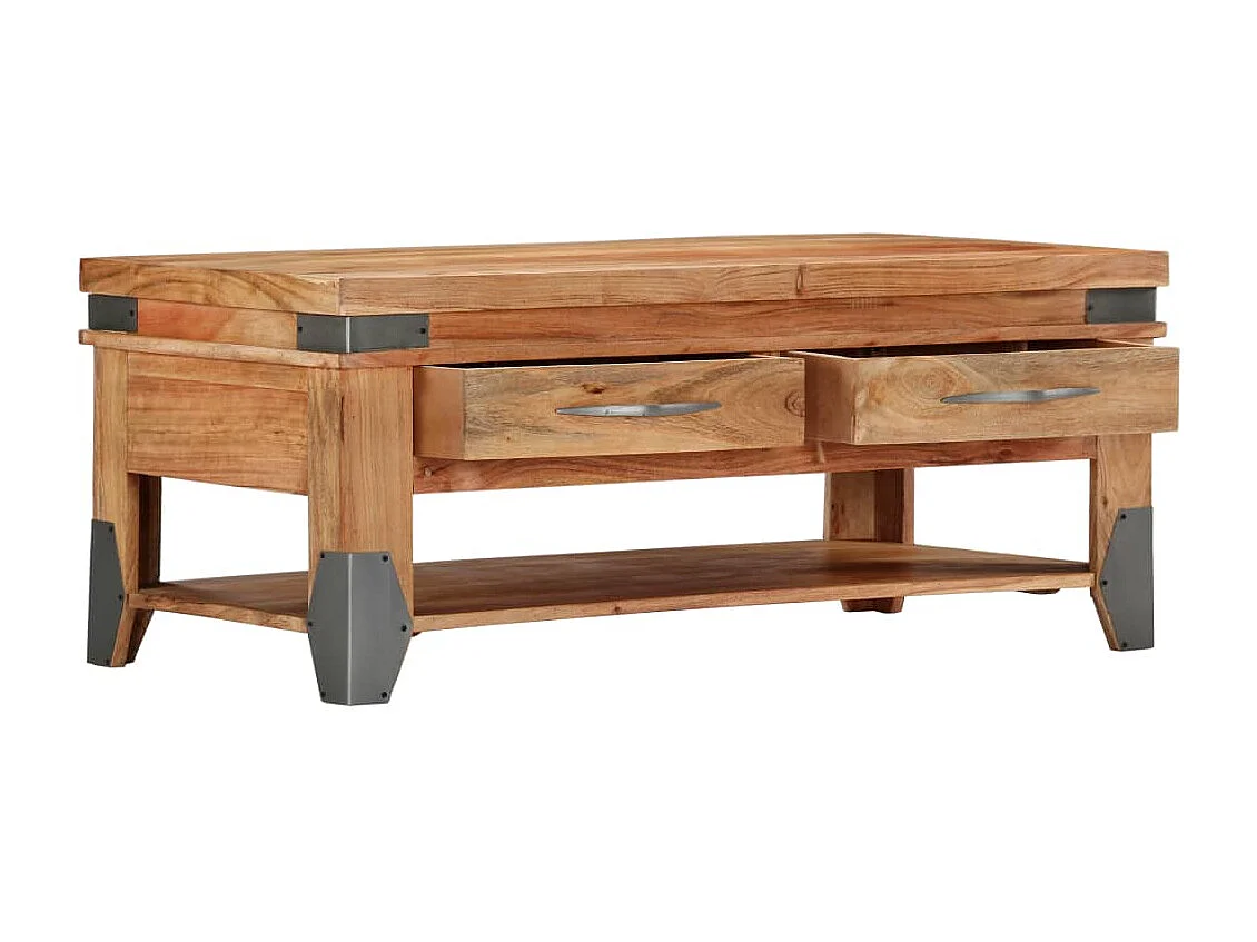 Couchtisch 110x52x45 cm Massivholz Akazie