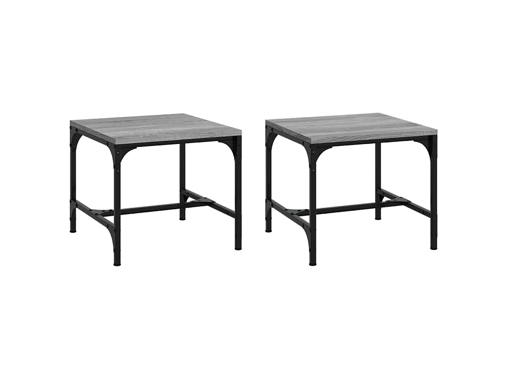 Beistelltische 2 Stk. Grau Sonoma 40x40x35 cm Holzwerkstoff