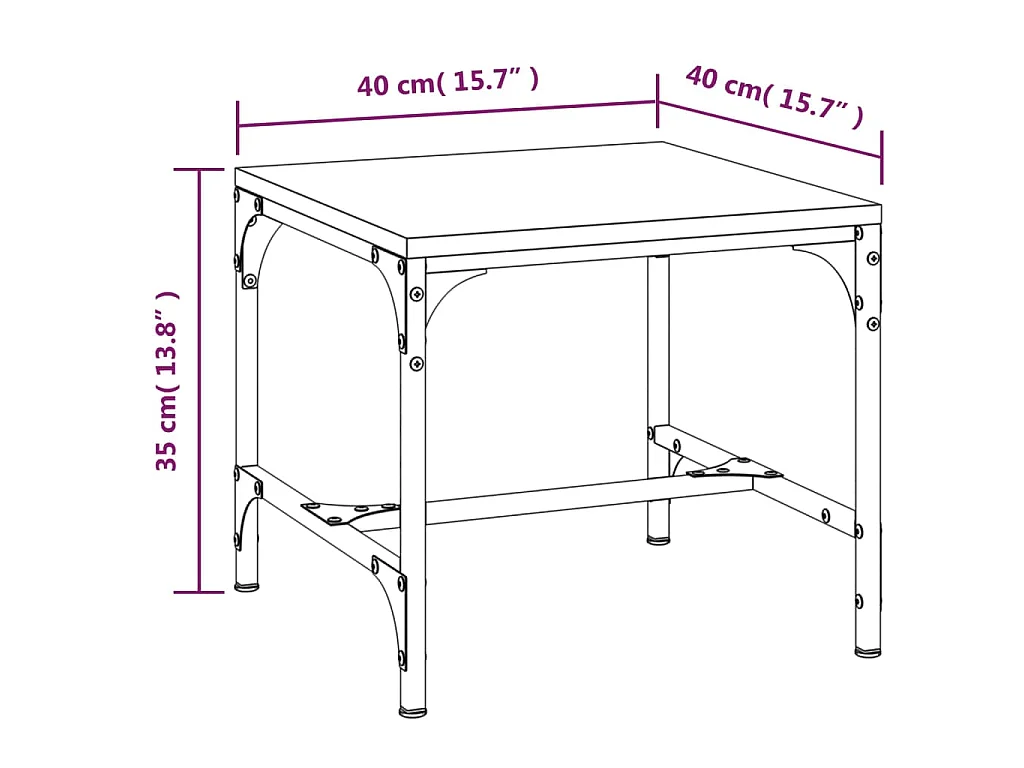 Beistelltische 2 Stk. Grau Sonoma 40x40x35 cm Holzwerkstoff