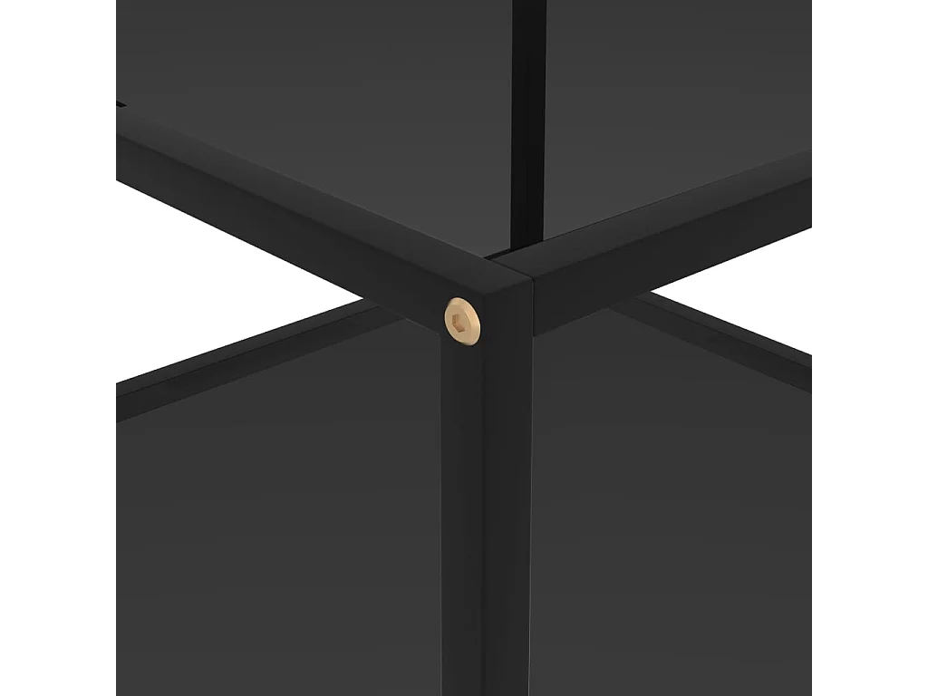 Table basse Noir 60x60x35 cm Verre trempé