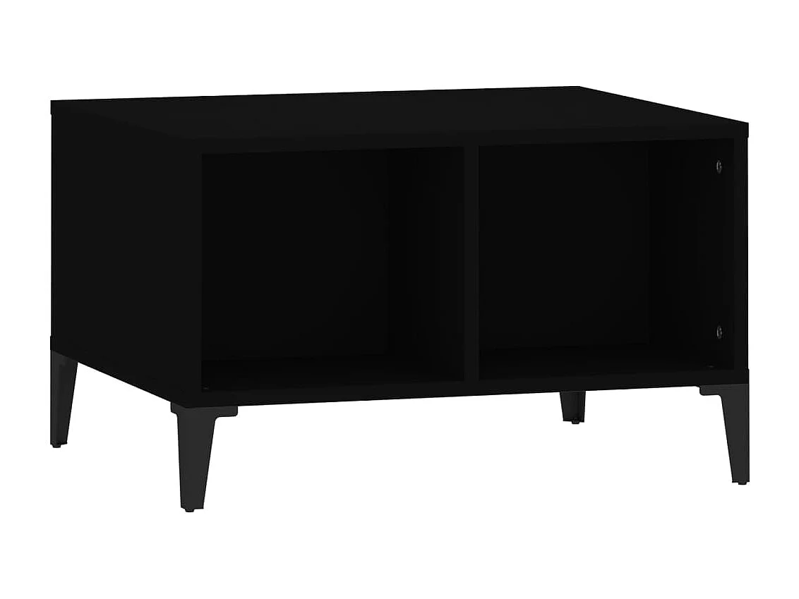 Table basse Noir 60x50x36,5 cm Bois d'ingénierie