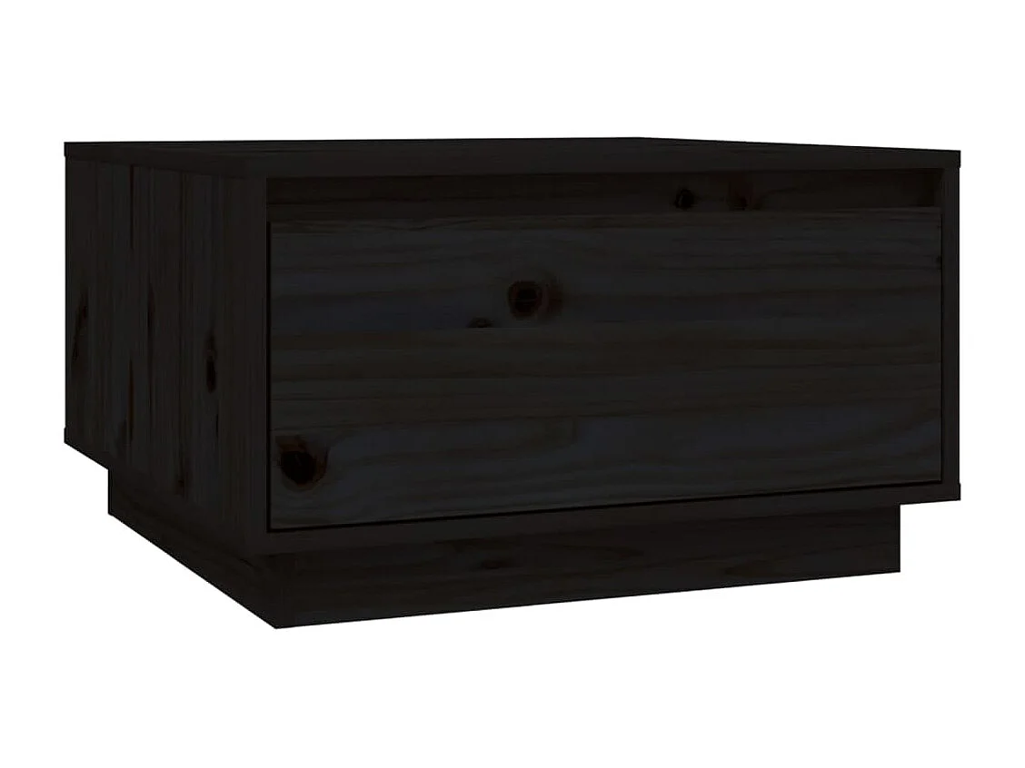 Couchtisch Schwarz 55x56x32 cm Massivholz Kiefer