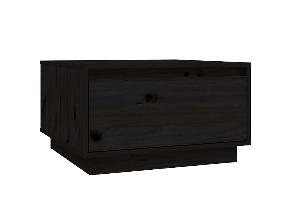 Couchtisch Schwarz 55x56x32 cm Massivholz Kiefer