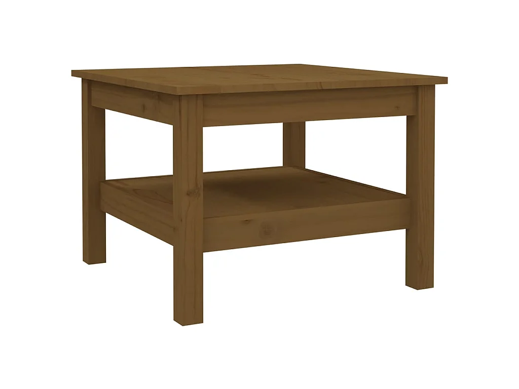 Couchtisch Honigbraun 55x55x40 cm Massivholz Kiefer
