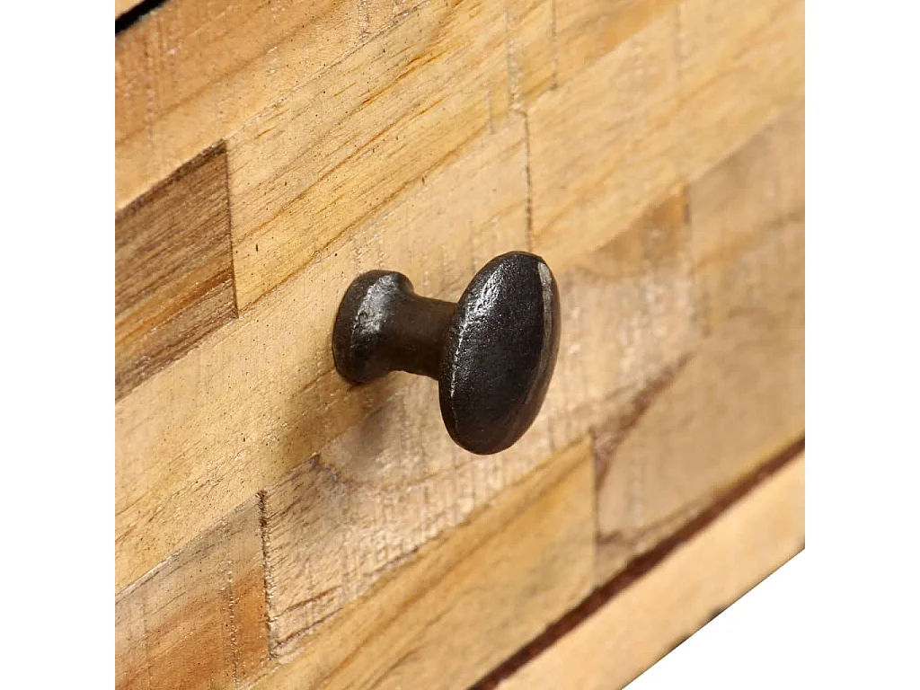 Table basse Teck de récupération massif 90x65x40 cm