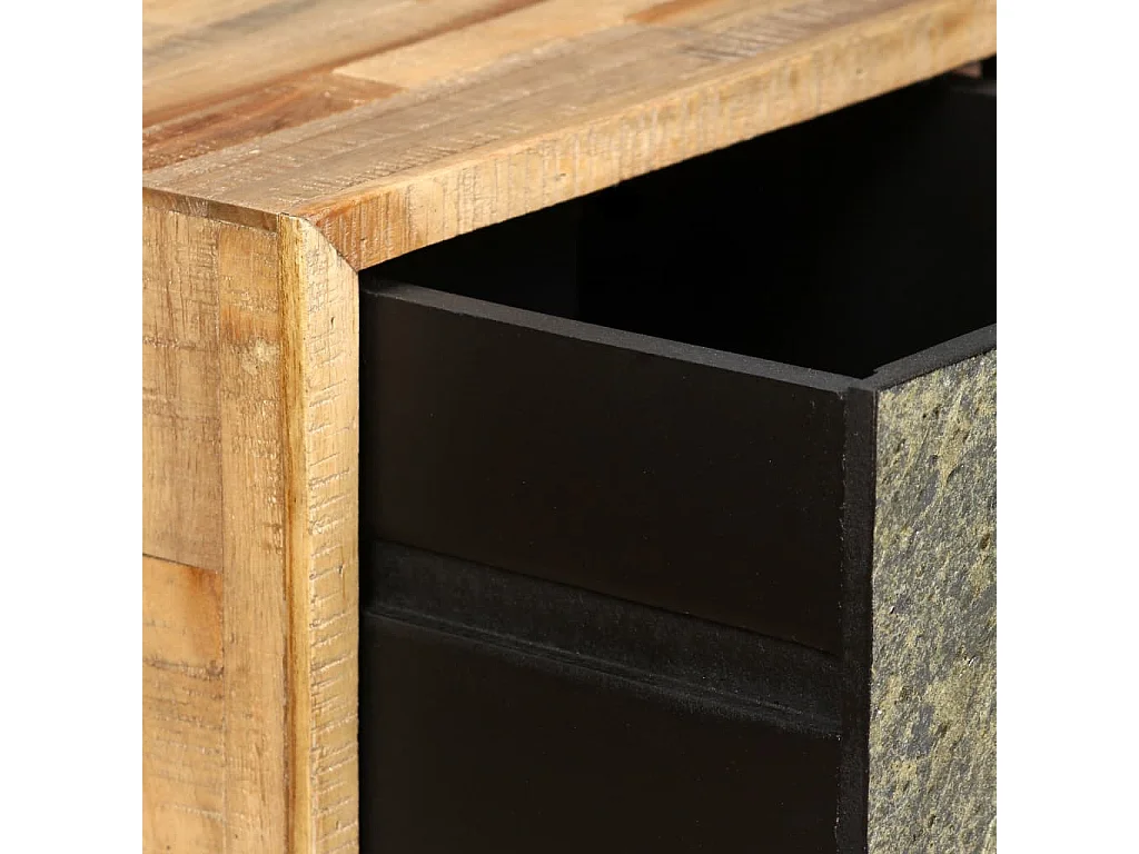 Table basse Teck de récupération massif 90x65x40 cm