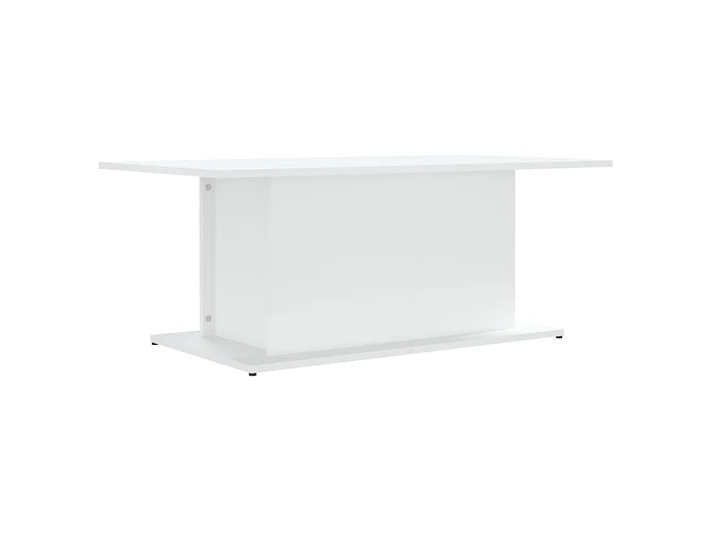 Table basse blanc 102x55,5x40 cm bois d'ingénierie