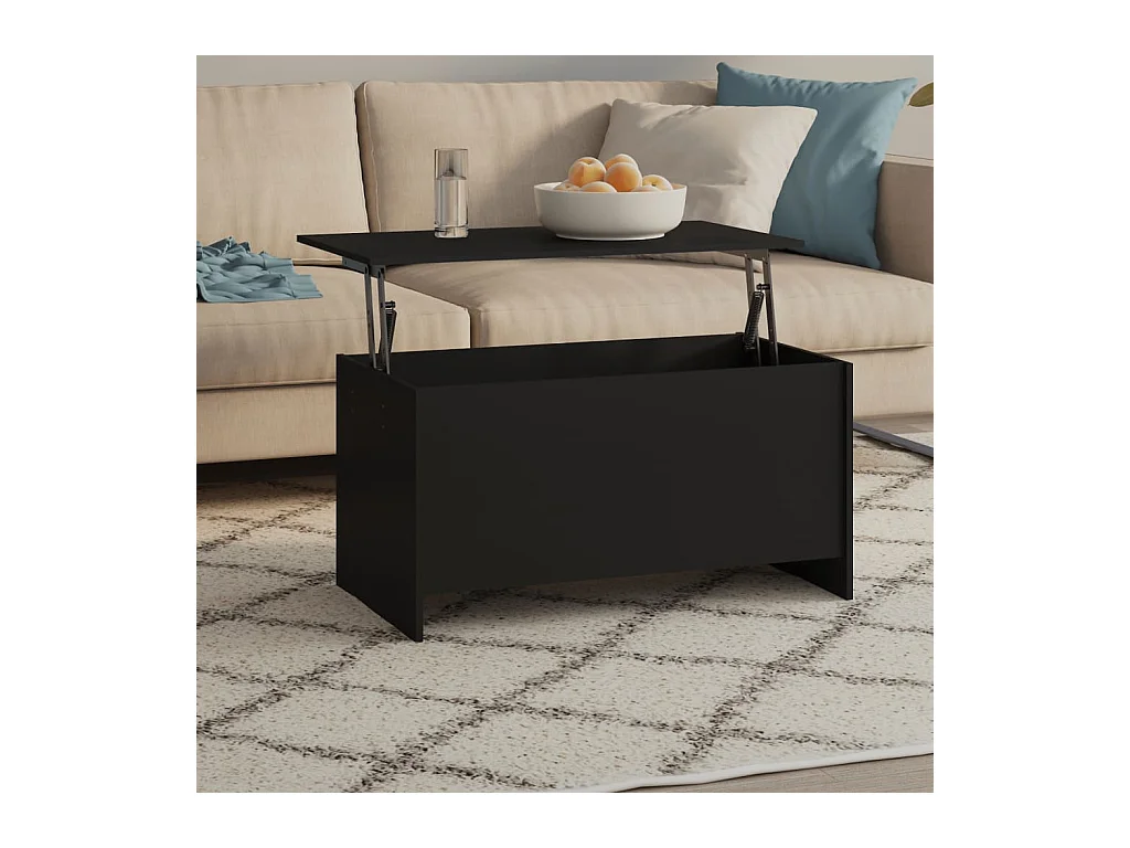 Salontafel 102x55,5x52,5 cm bewerkt hout zwart