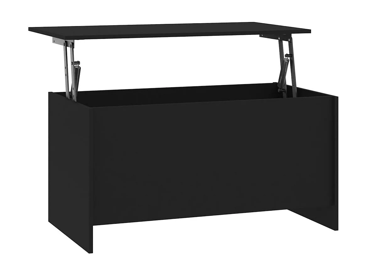 Table basse noir 102x55,5x52,5 cm bois d'ingénierie