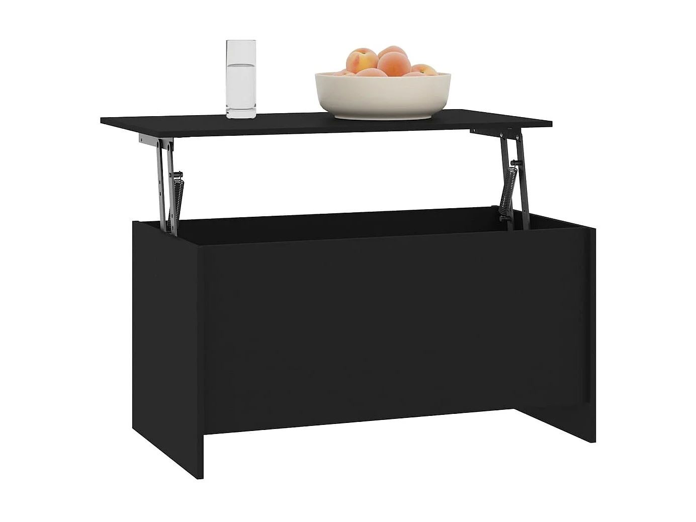 Table basse noir 102x55,5x52,5 cm bois d'ingénierie