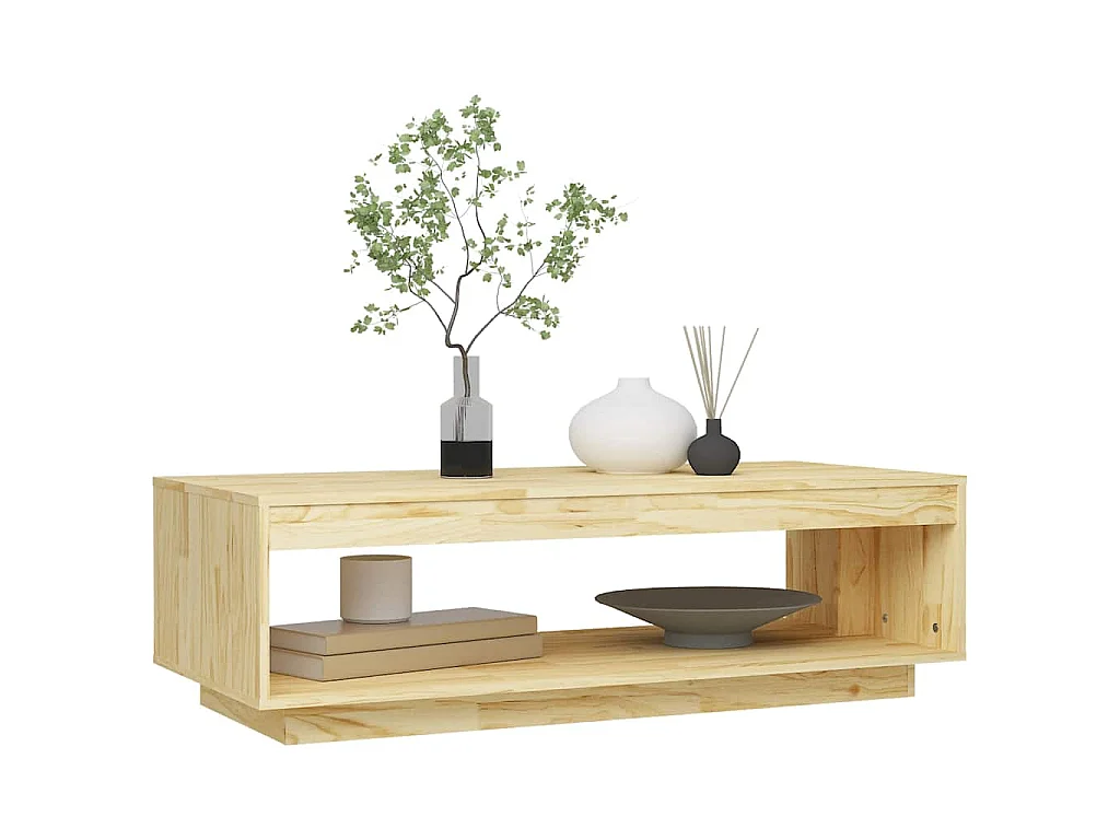 Table basse 110x50x33,5 cm bois de pin massif