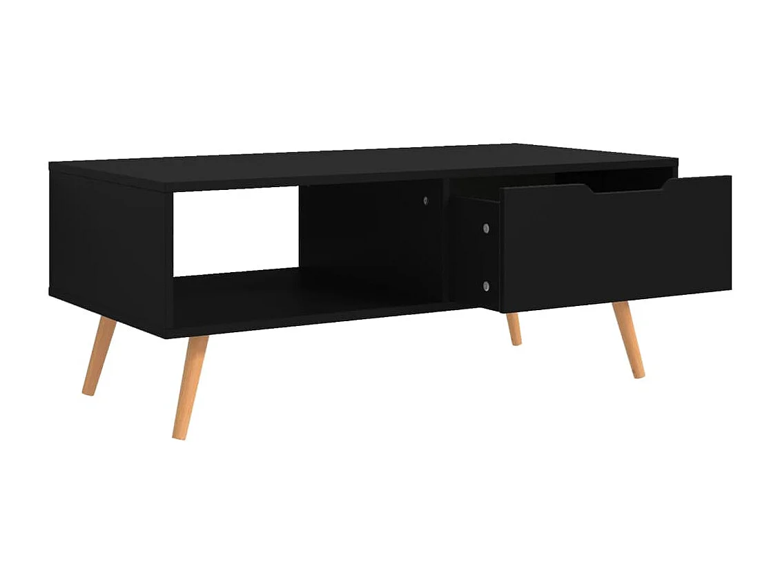 Table basse Noir 100x49,5x43 cm Bois d'ingénierie