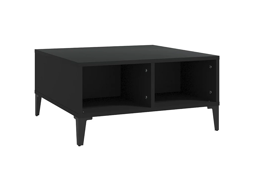 Tavolino da Salotto Nero 60x60x30 cm in Legno Multistrato