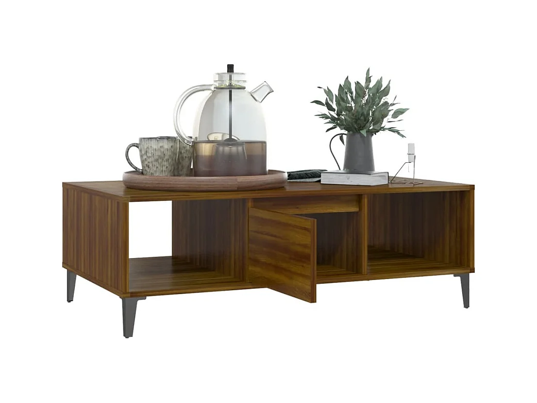 Table basse Chêne marron 103,5x60x35 cm Bois d'ingénierie