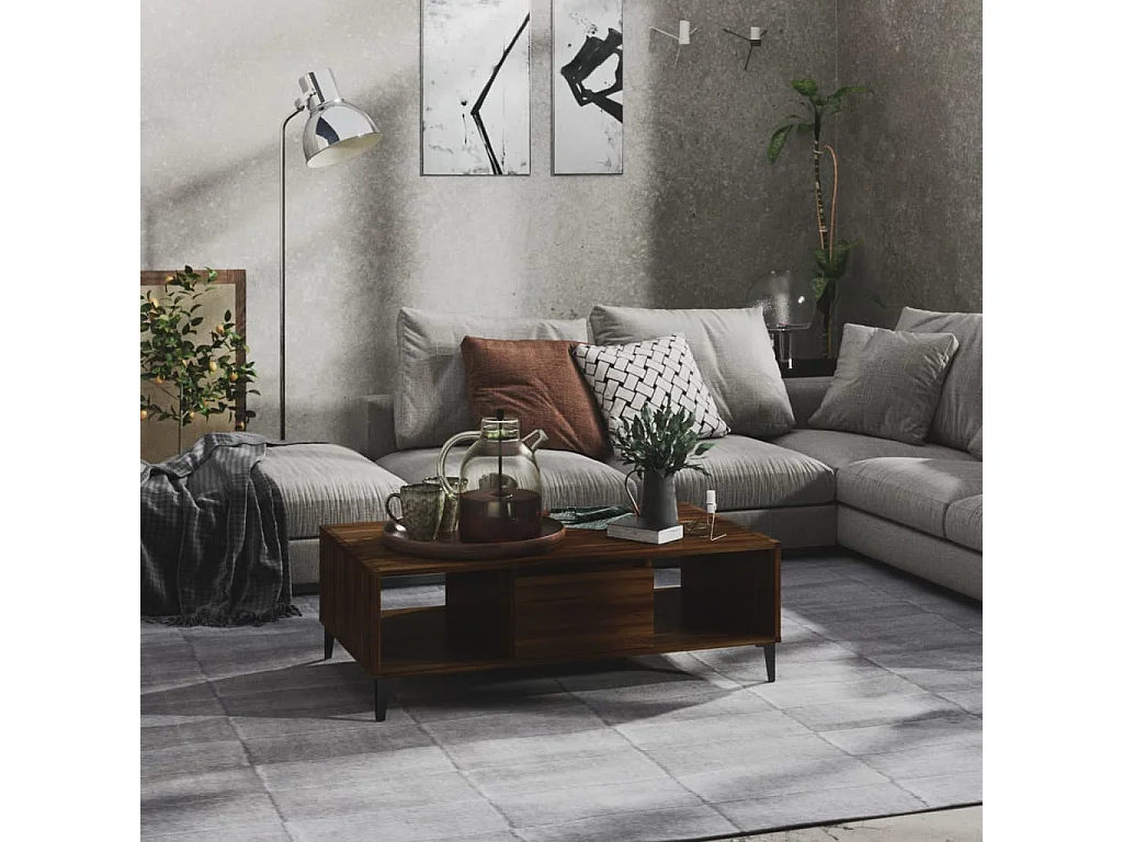 Couchtisch Braun Eichen-Optik 103,5x60x35 cm Holzwerkstoff