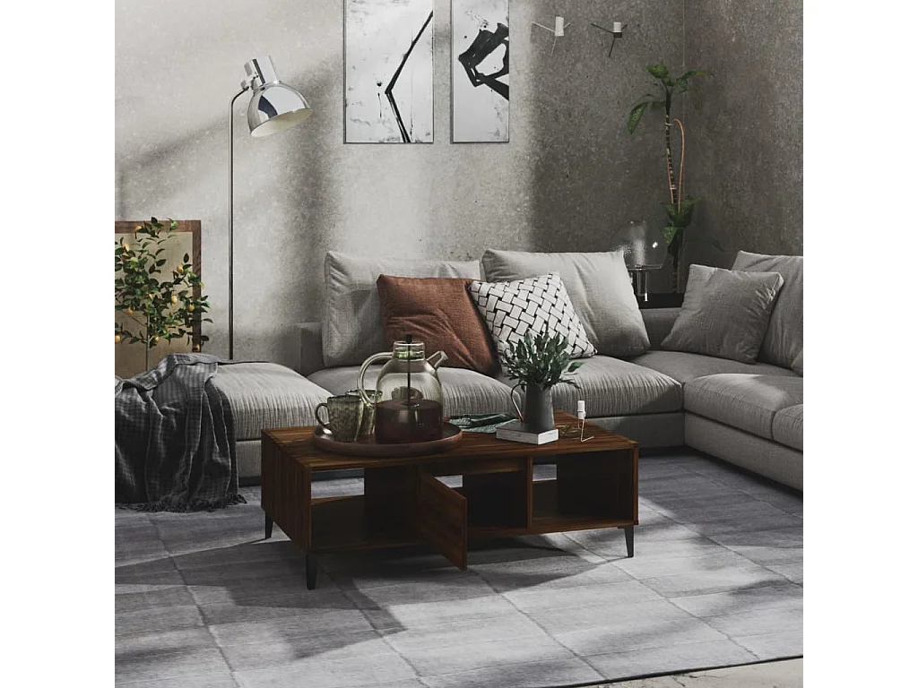 Couchtisch Braun Eichen-Optik 103,5x60x35 cm Holzwerkstoff