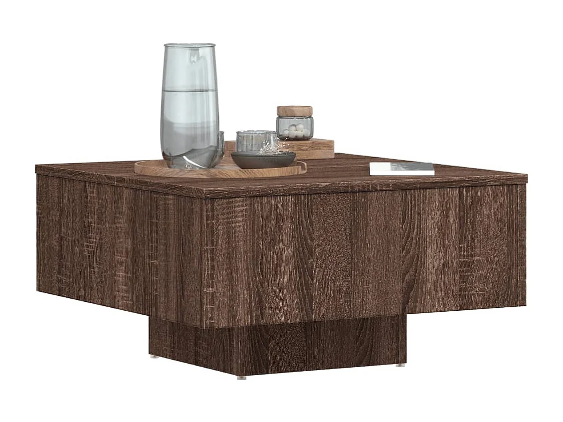 Salontafel 60x60x31,5 cm bewerkt hout bruin eikenkleur