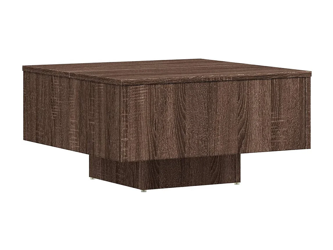 Salontafel 60x60x31,5 cm bewerkt hout bruin eikenkleur