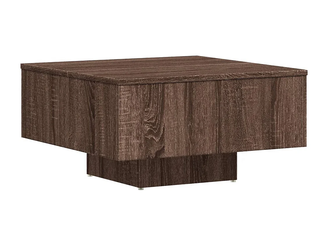 Salontafel 60x60x31,5 cm bewerkt hout bruin eikenkleur