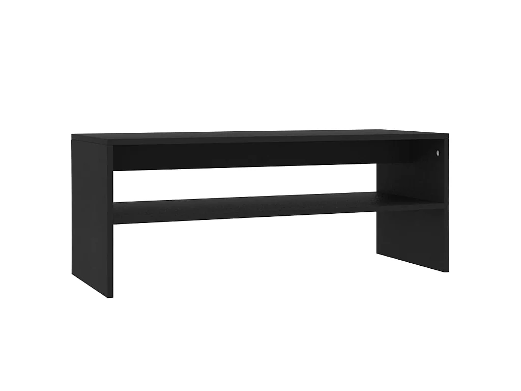 Tavolino da Salotto Nero 100x40x40 cm in Legno Multistrato