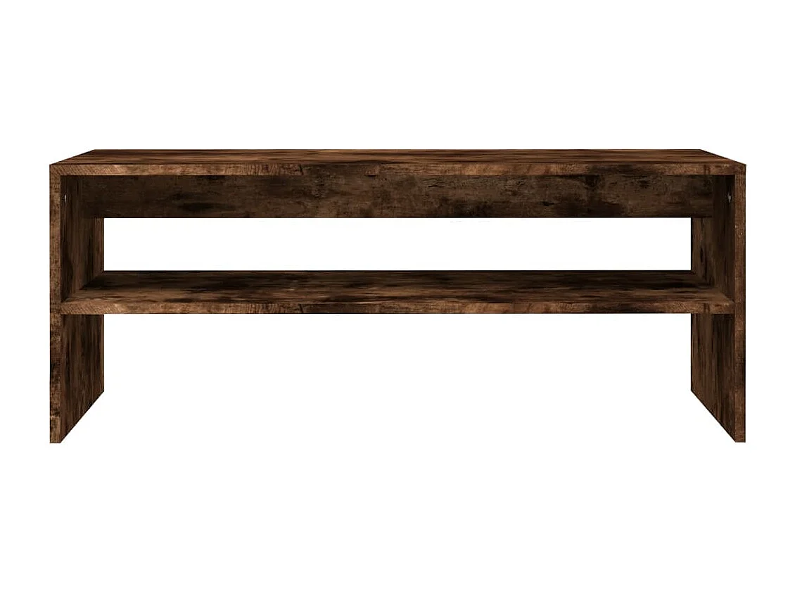 Tavolino da Salotto Rovere Fumo 100x40x40 cm Legno Multistrato