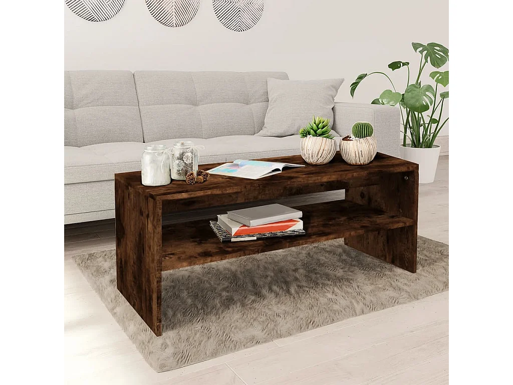 Couchtisch Räuchereiche 100x40x40 cm Holzwerkstoff