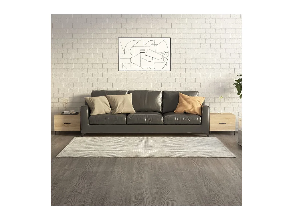 Tables basses avec pieds en métal 2 pcs Chêne sonoma 50x50x40cm