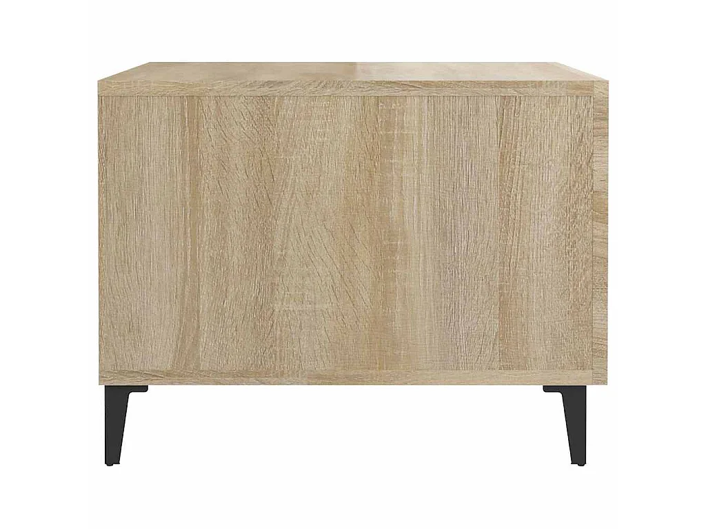 Tables basses avec pieds en métal 2 pcs Chêne sonoma 50x50x40cm