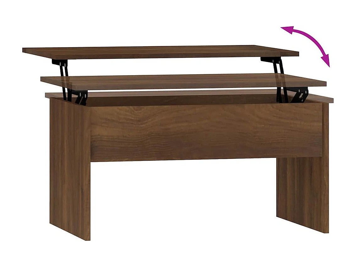 Table basse Chêne marron 80x50,5x41,5 cm Bois d'ingénierie