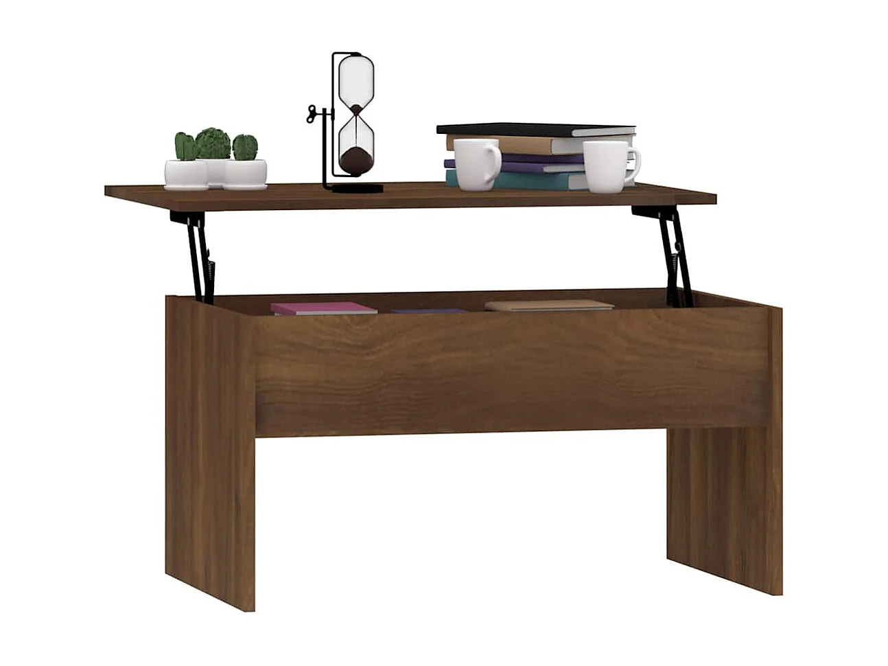 Table basse Chêne marron 80x50,5x41,5 cm Bois d'ingénierie