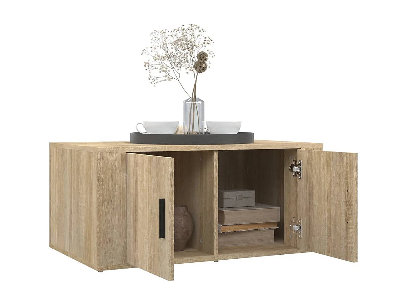 Mesa de centro 80x50x36 cm derivados madeira carvalho sonoma