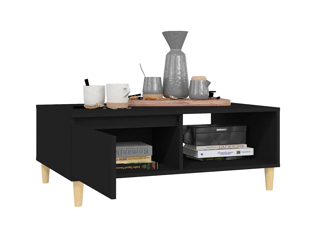Couchtisch Schwarz 90x60x35 cm Holzwerkstoff