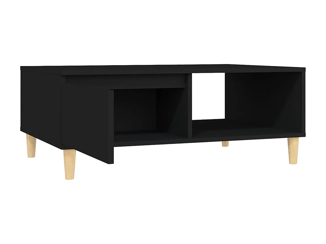 Tavolino da Salotto Nero 90x60x35 cm in Legno Multistrato