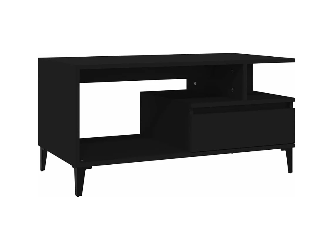 Salontafel 90x49x45 cm bewerkt hout zwart