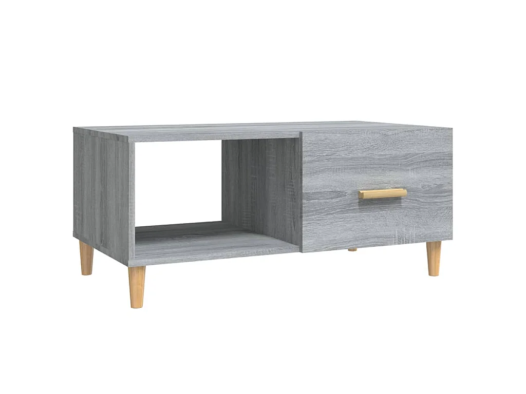 Salontafel 89,5x50x40 cm bewerkt hout grijs sonoma eikenkleurig