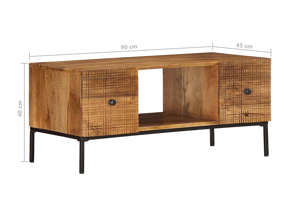Couchtisch 90×45×40 cm Massivholz Mango