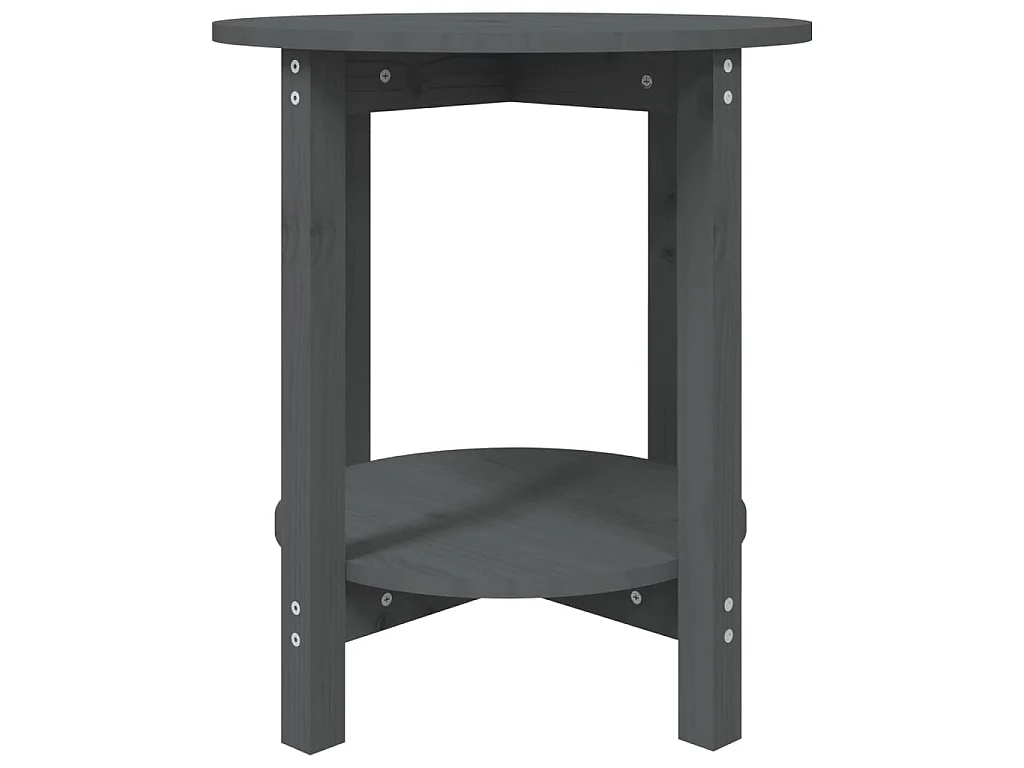 Table basse Gris Ø 55x60 cm Bois massif de pin