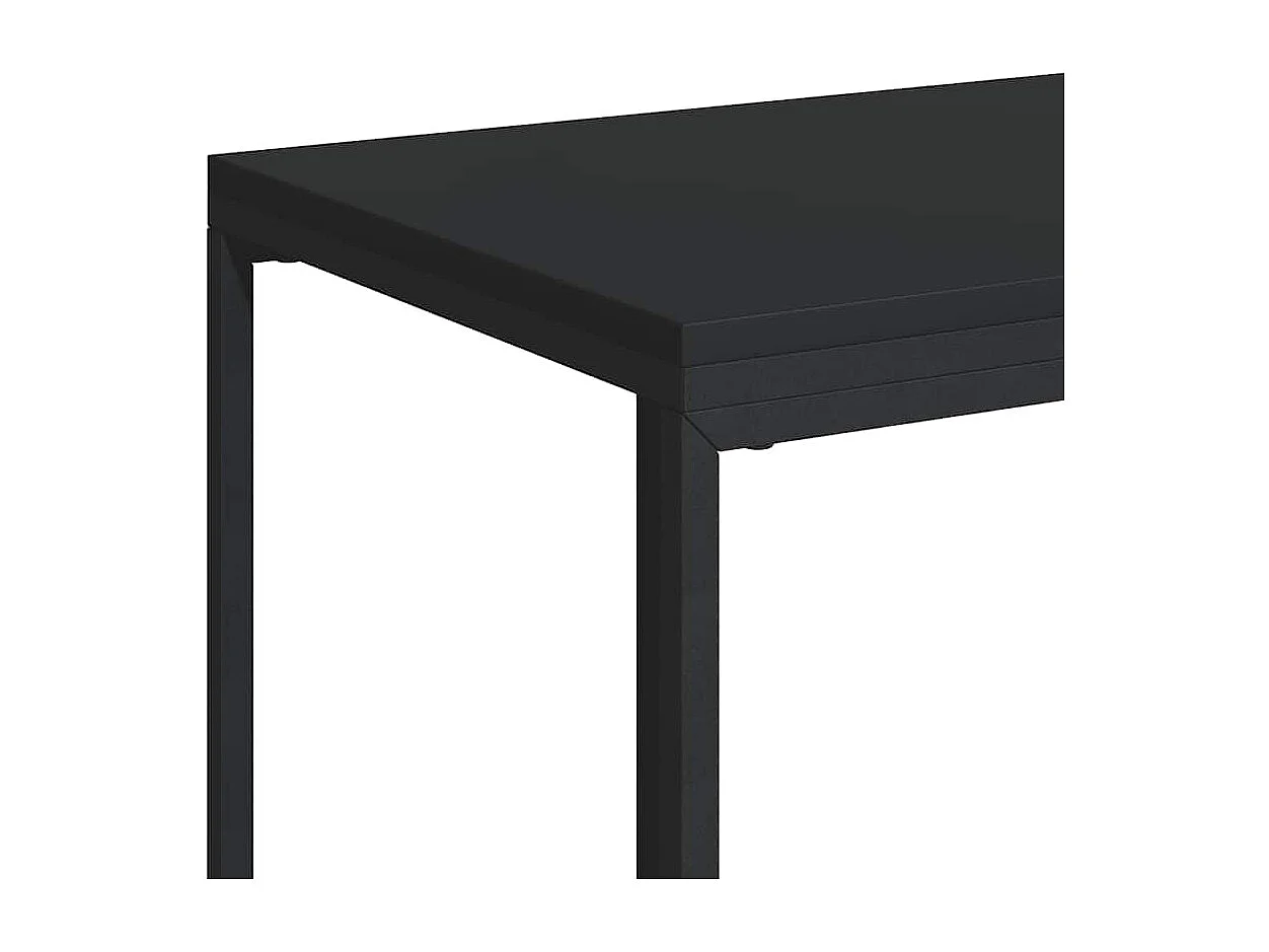 Table d'appoint avec roues Noir 40x30x63,5 cm Bois d'ingénierie