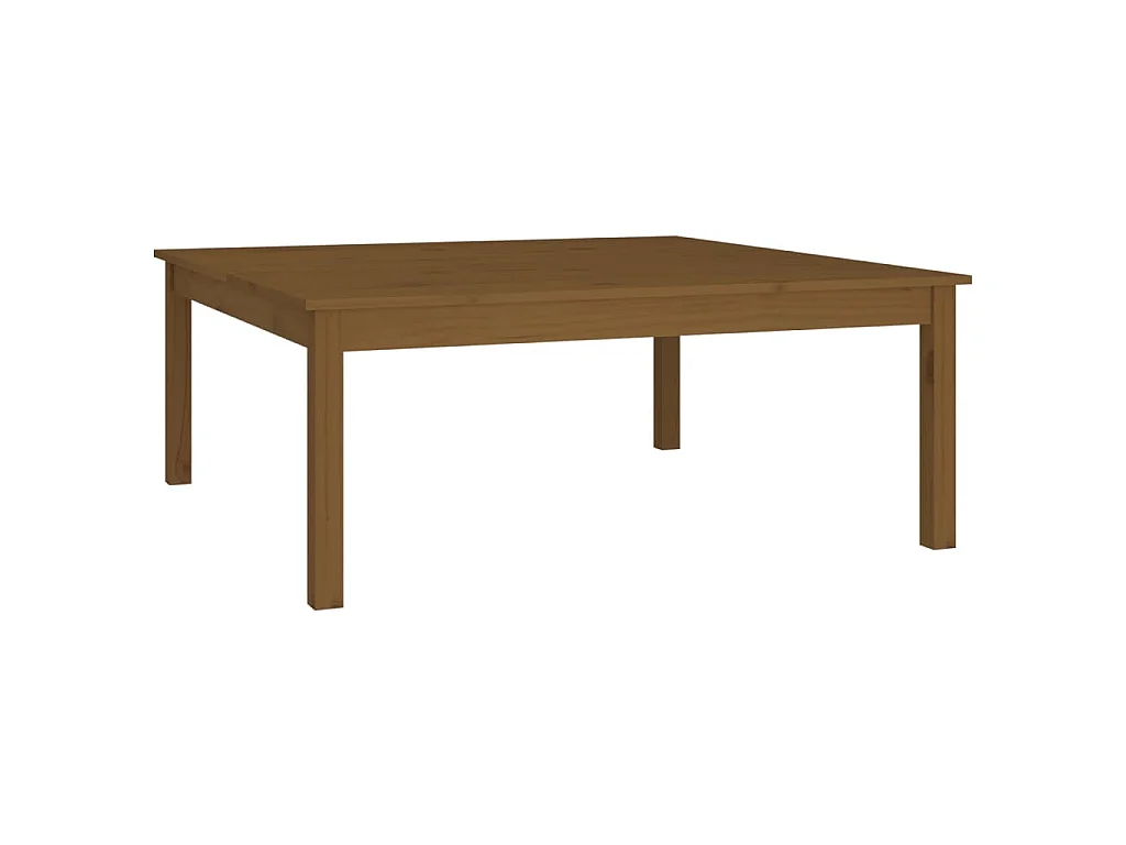 Tavolino da Salotto Marrone Cera 100x100x40 cm Legno di Pino