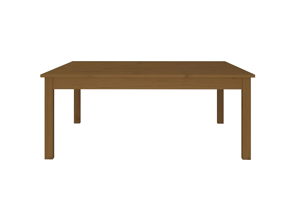 Tavolino da Salotto Marrone Cera 100x100x40 cm Legno di Pino