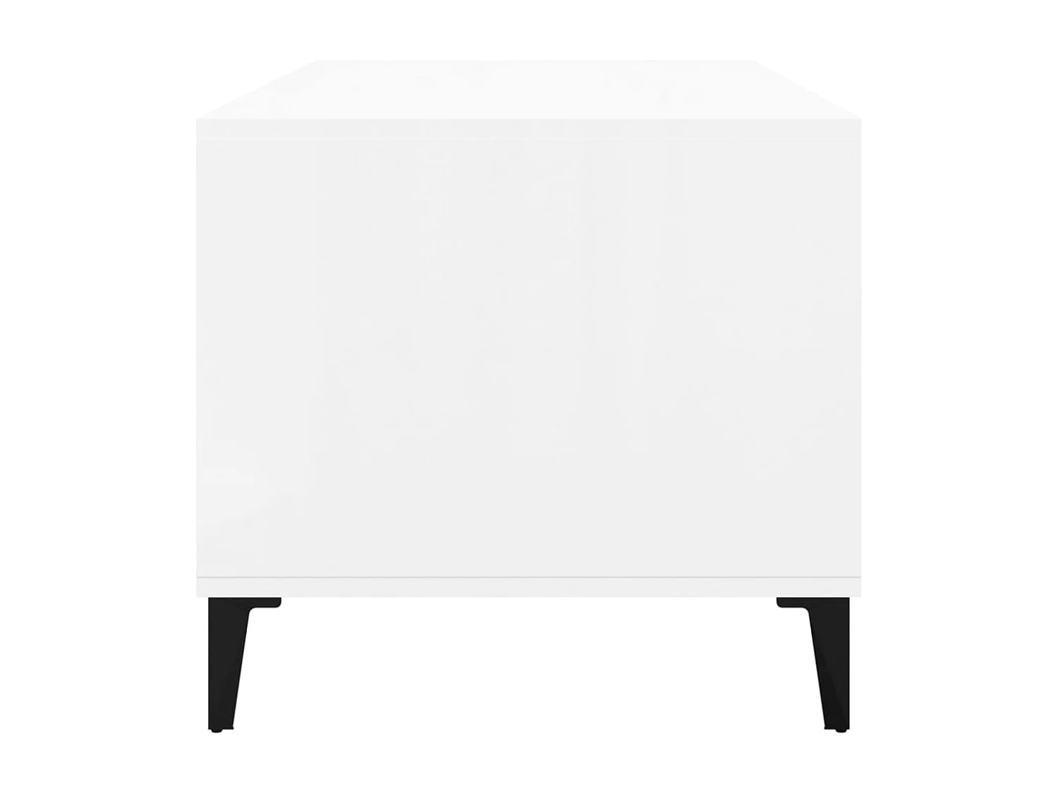 Salontafel 90x49x45 cm bewerkt hout hoogglans wit