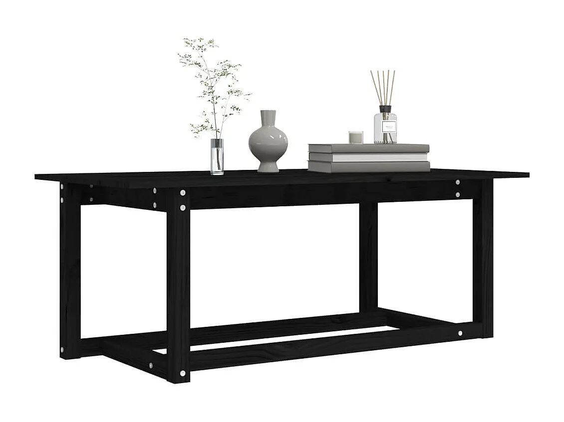 Salontafel 110x55x45 cm massief grenenhout zwart