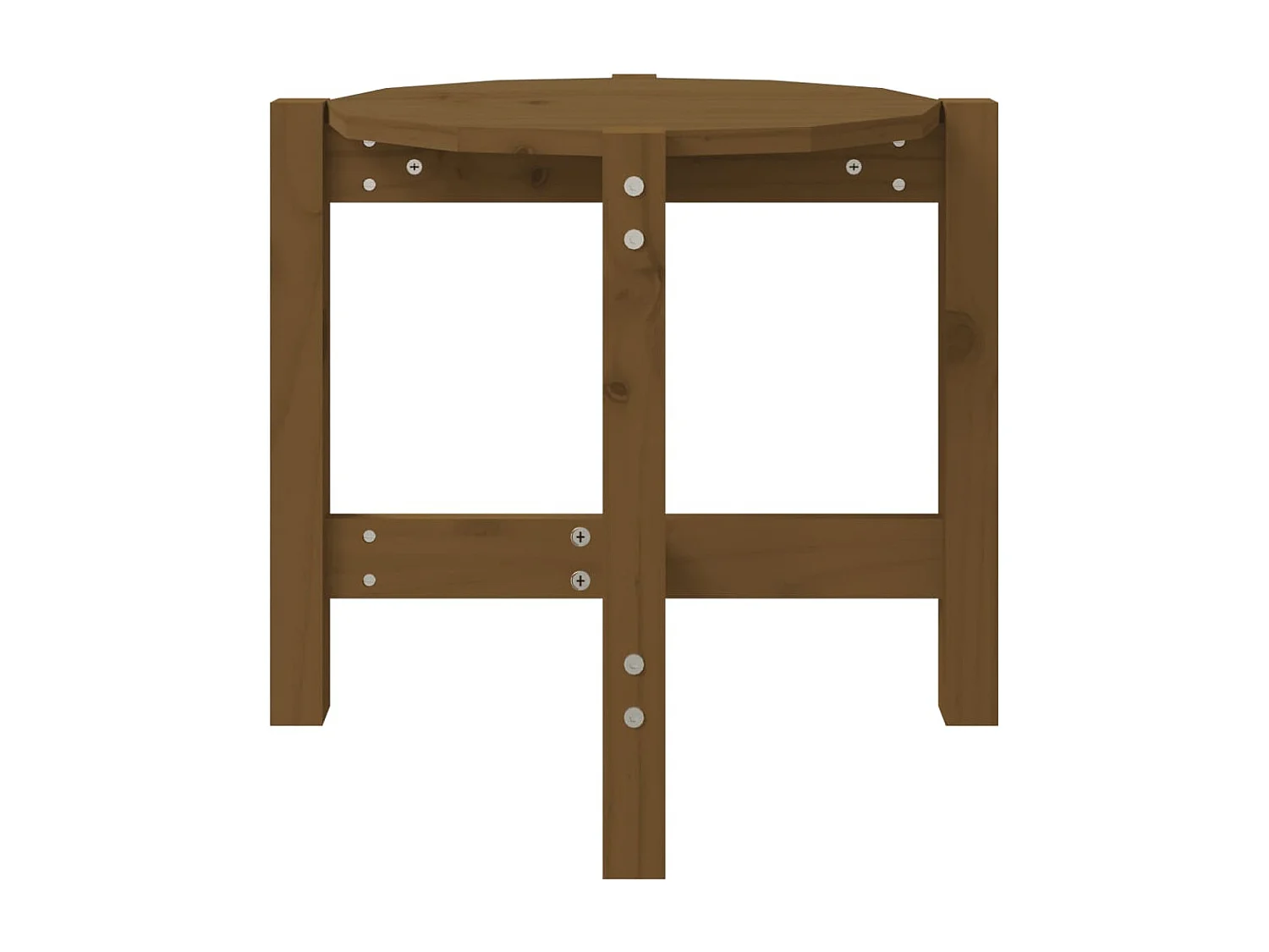 Tavolino da Salotto Ambra Ø 52,5x45cm in Legno Massello di Pino