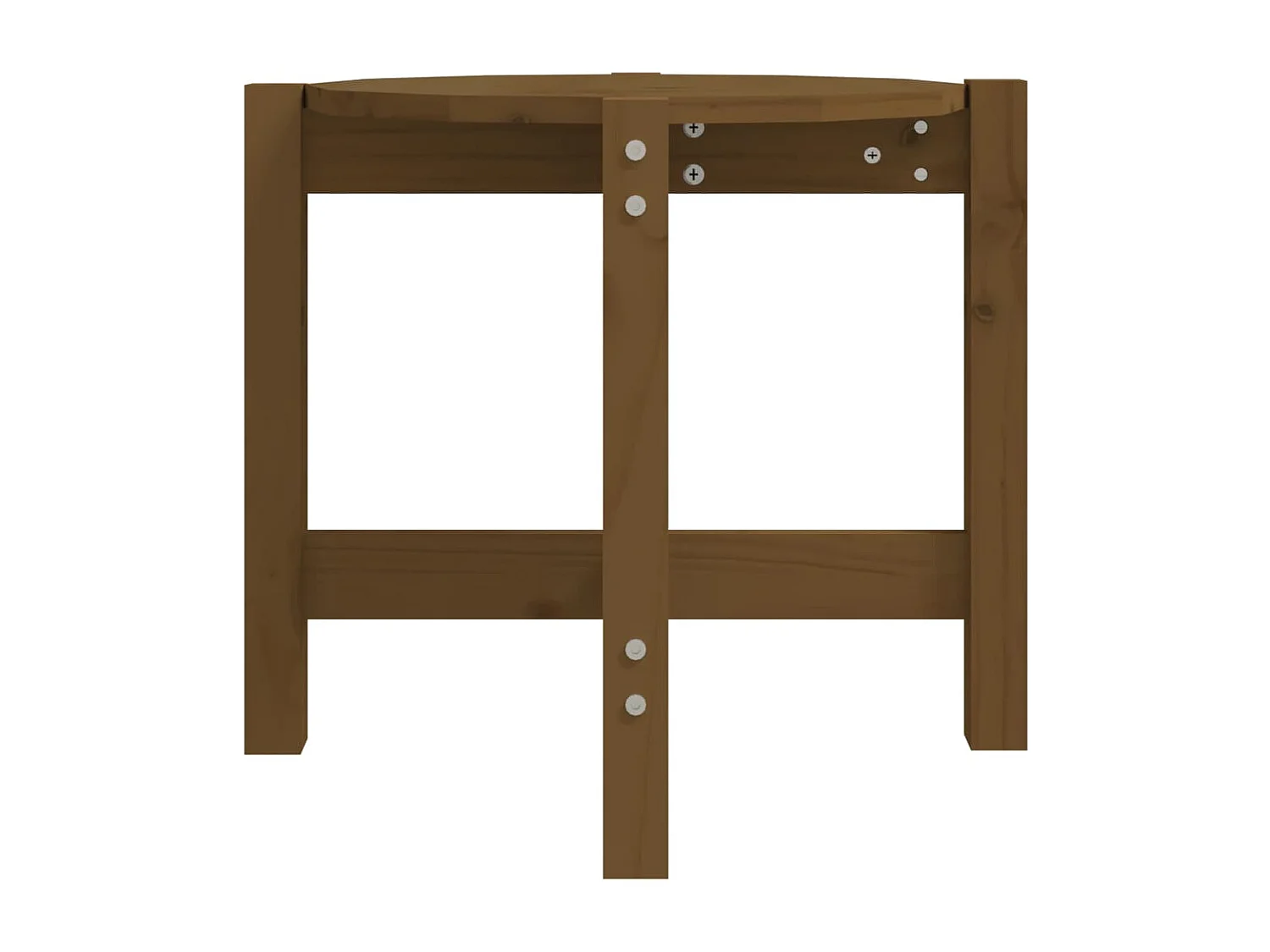 Tavolino da Salotto Ambra Ø 52,5x45cm in Legno Massello di Pino