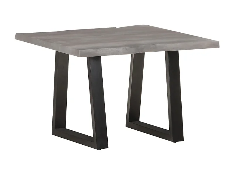 Couchtisch mit Baumkanten 60x60x40 cm Massivholz Akazie