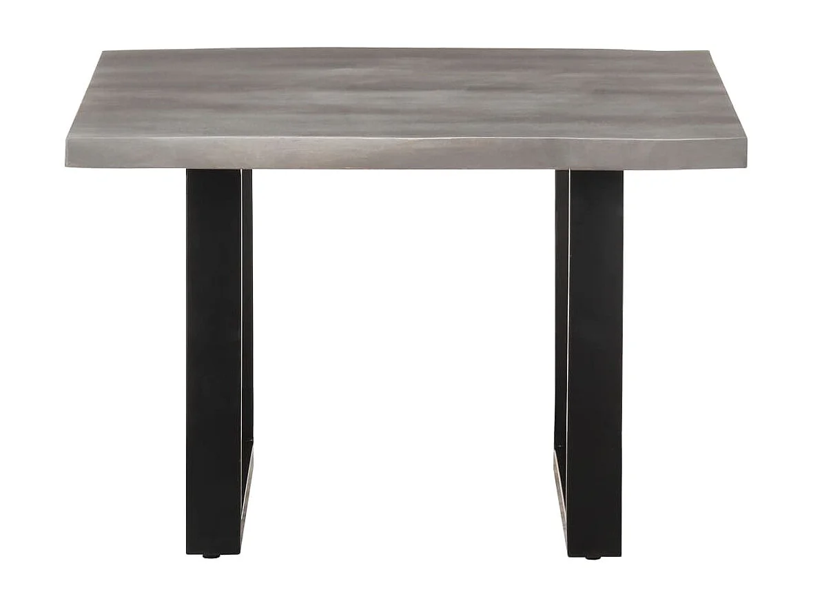 Table basse avec bord naturel 60x60x40 cm Bois d'acacia massif