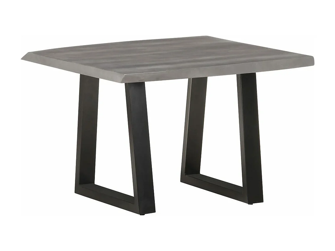 Table basse avec bord naturel 60x60x40 cm Bois d'acacia massif