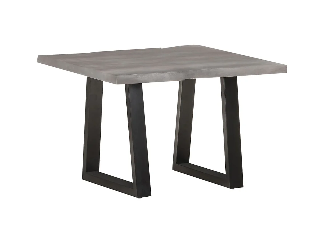 Table basse avec bord naturel 60x60x40 cm Bois d'acacia massif