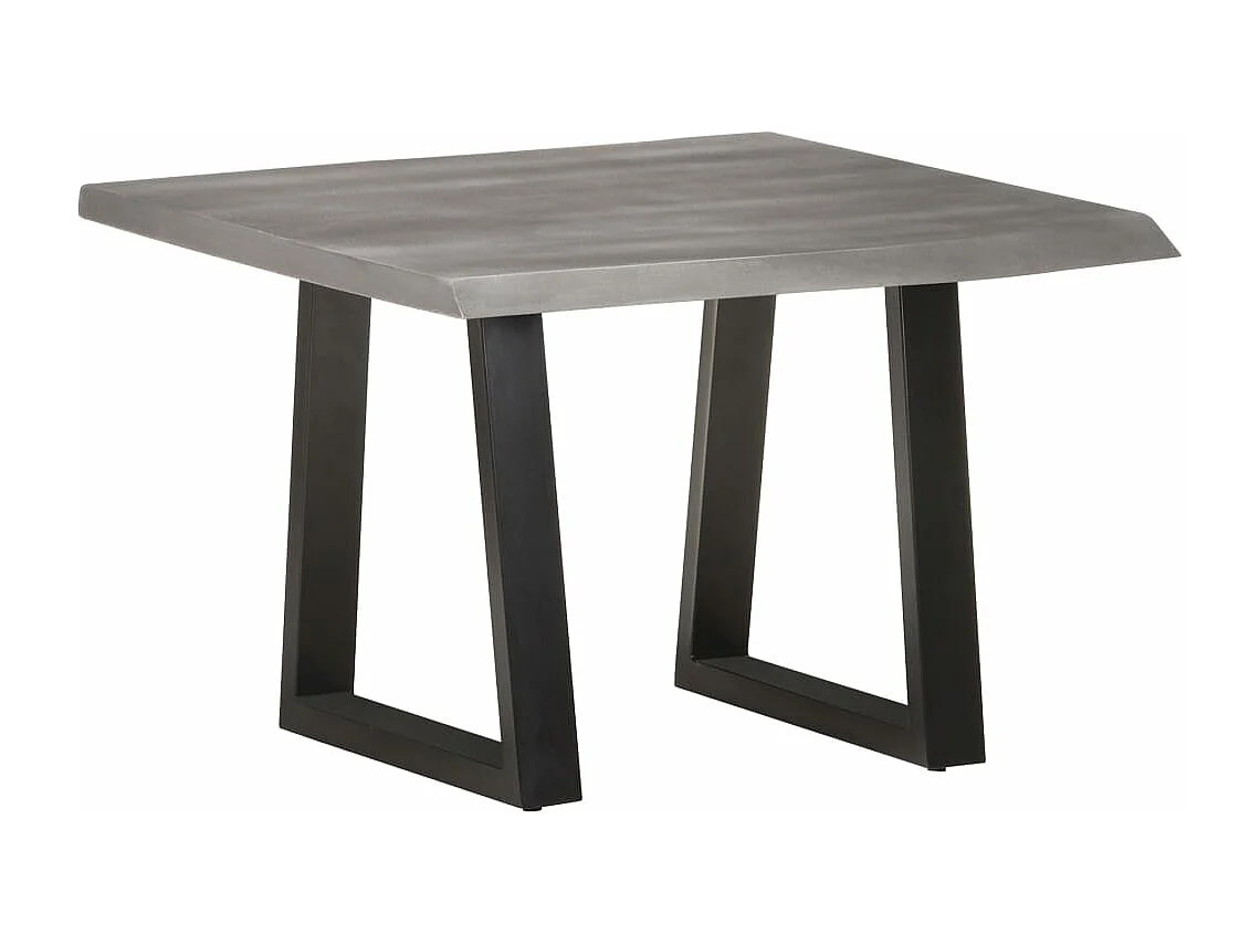 Table basse avec bord naturel 60x60x40 cm Bois d'acacia massif